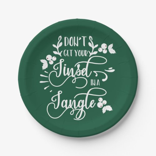 dont get your tinsel in a tangle christmas paper plates
