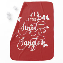 dont get your tinsel in a tangle christmas receiving blanket