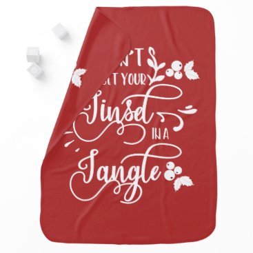 dont get your tinsel in a tangle christmas receiving blanket