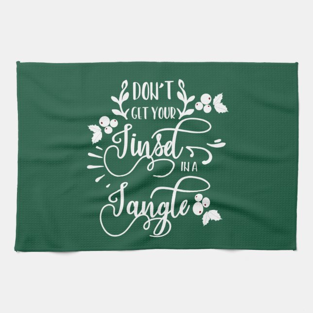 dont get your tinsel in a tangle christmas towel (Horizontal)