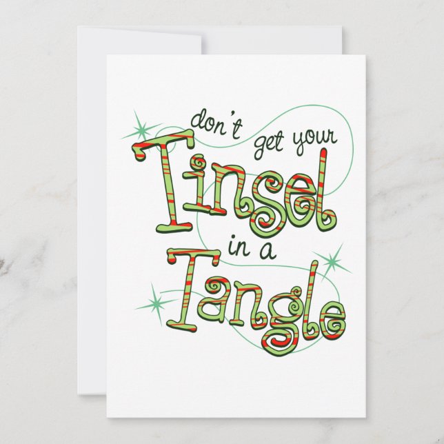 don't get your tinsel in a tangle postcard (Front)
