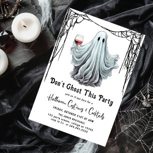 Don't Ghost This Party Adult Halloween Invitation