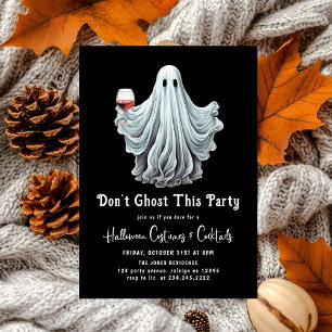 Don't Ghost This Party Adult Halloween  Invitation