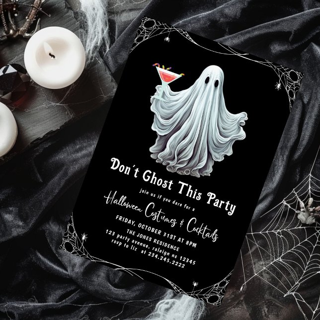 Dont Ghost This Party Adult Halloween Party Invitation (Creator Uploaded)