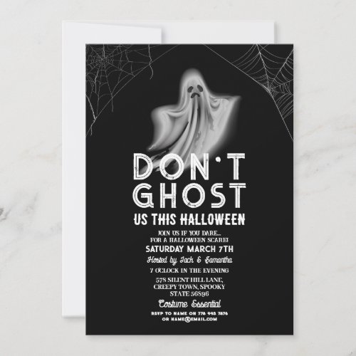 Dont Ghost Us This Halloween  Invitation