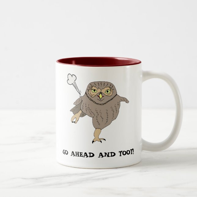 Don't Give a Hoot, Go Ahead and Toot Owl Mug (Right)