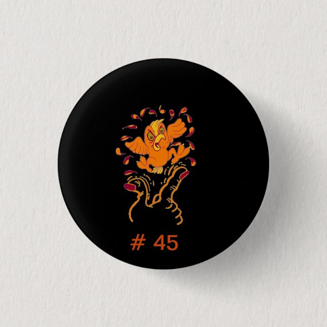 Don't give HIM the finger, Flip #45 the Bird Button (Front)