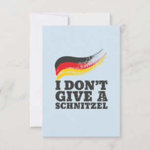 Dont Give Schnitzel German Flag Oktoberfest Card