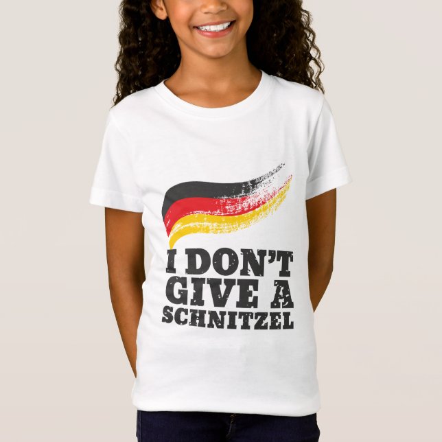 Dont Give Schnitzel German Flag Oktoberfest T-Shirt (Front)