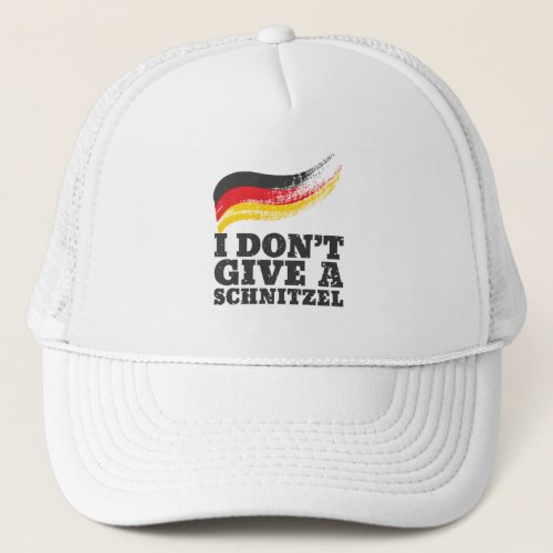 Dont Give Schnitzel German Flag Oktoberfest Trucker Hat