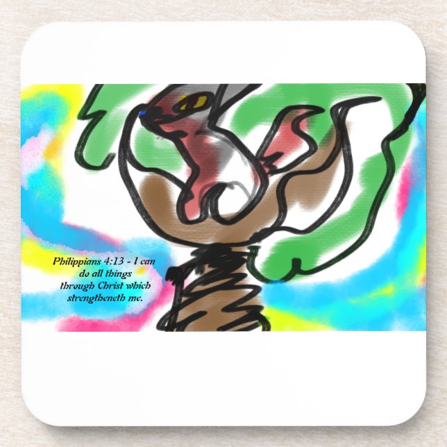 Dont give up beverage coaster (Front)