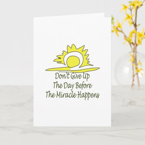 Don't Give Up Card | Zazzle