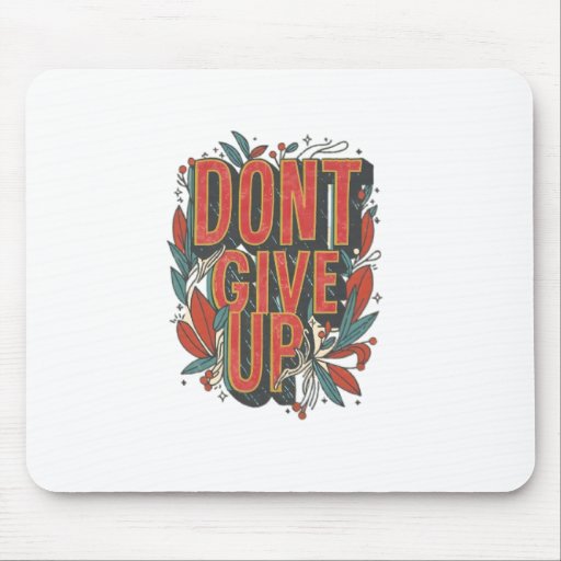 don't give up mouse pad