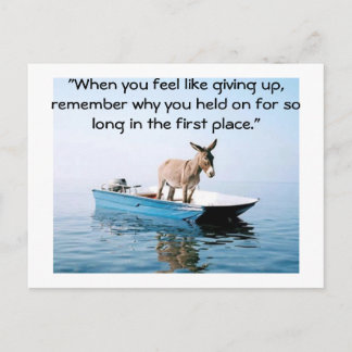 Don't give up postcard