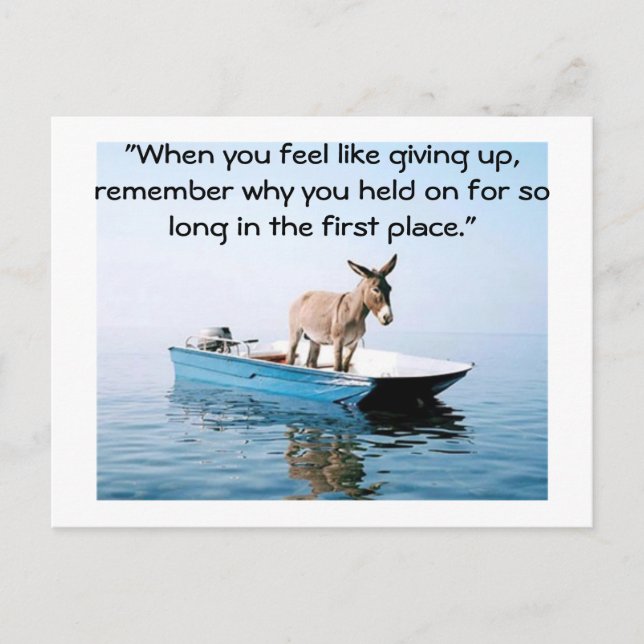 Don't give up postcard (Front)