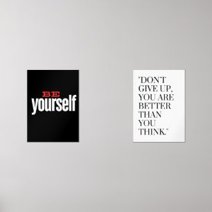 "Don't give up, you are better than you think." Wall Art Sets