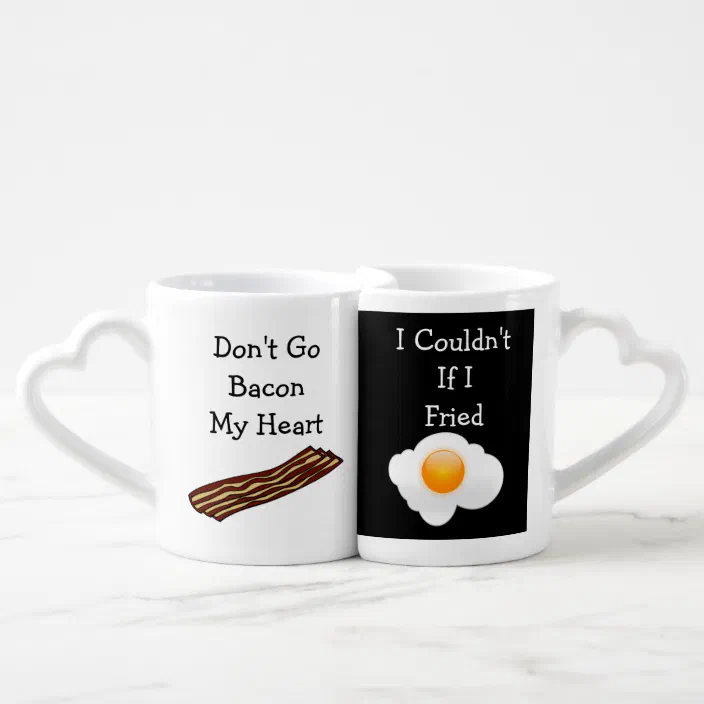 Don't Go Bacon My Heart Funny V2 Coffee Mug Set | Zazzle.com