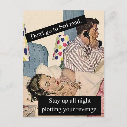 Dont Go To Bed Mad Postcard