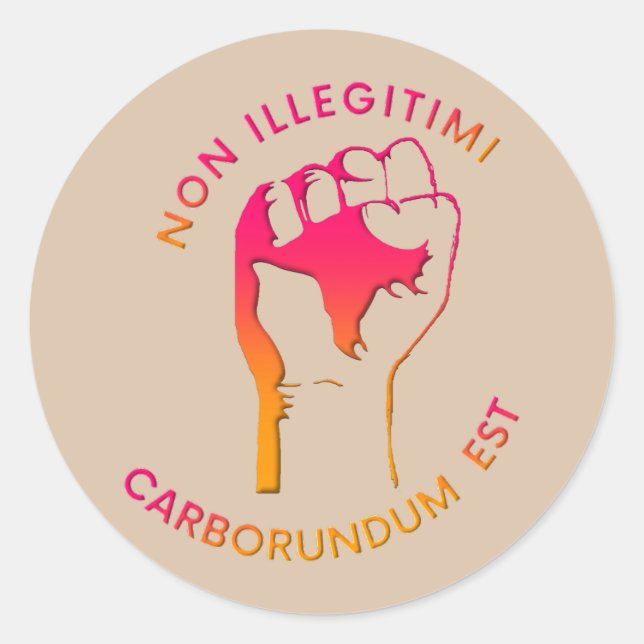 DON'T (gradient) Classic Round Sticker (Front)