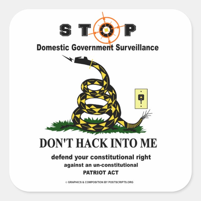 Don't Hack Into Me Square Sticker (Front)