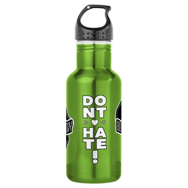  Don't Hate BLACK History Stainless Steel Water Bottle (Front)