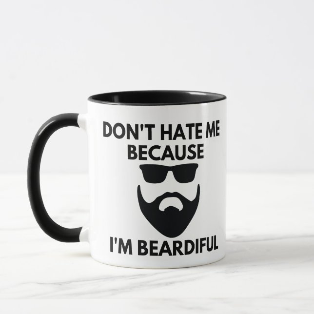 Don't Hate Me Because I'm Beardiful,Boyfriend Gift Mug (Left)