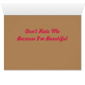 Don't Hate Me Because I'm Beautiful - Dog Card (Inside Horizontal (Bottom))