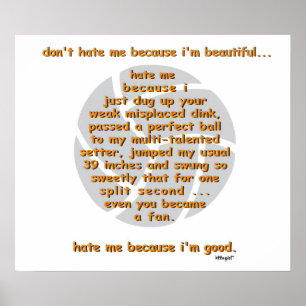 Don't Hate Me VOLLEYBALL Poster