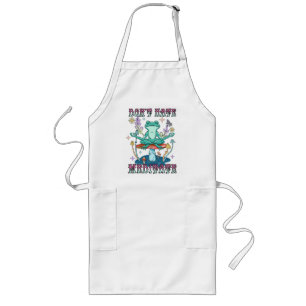 Don't Hate, Meditate – Meditating Frog & Flower Long Apron