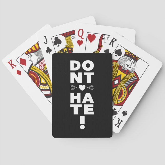  Don't Hate on BLACK Poker Cards (Back)