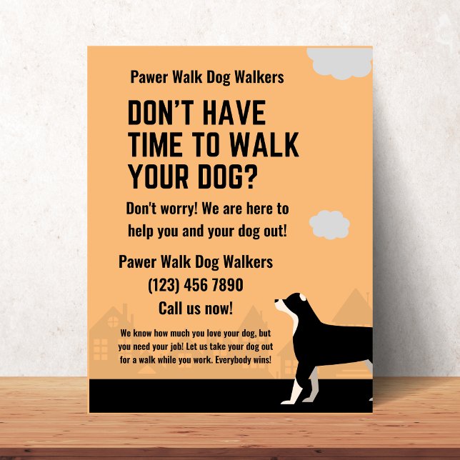Don't Have Time To Walk Your Dog Walker Flyer (Don't Have Time To Walk Your Dog Walker Flyer
)