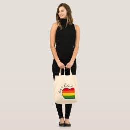 Don't Hide Heart with Rainbow Colors Tote Bag