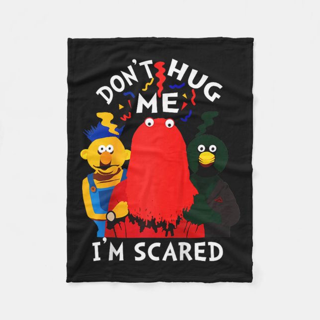 Don't Hug Me I'm Eds Funny Saying Sarcasm Raglan B Fleece Blanket (Front)