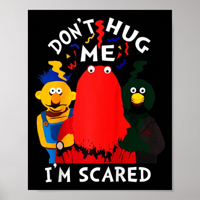Don't Hug Me I'm Eds Funny Saying Sarcasm Raglan B Poster (Front)