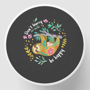 Don't Hurry Be Happy, Cute Lazy Funny Sloth T-Shir Mini Candle Favors