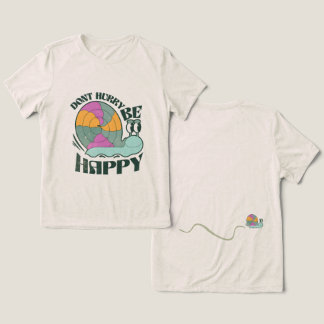 Don't Hurry Be Happy Cute Snail Design Tri-Blend Shirt