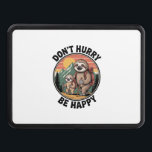 Don't Hurry, Be Happy Official Sloth Hiking Team Hitch Cover<br><div class="desc">Don't Hurry,  Be Happy Official Sloth Hiking Team</div>