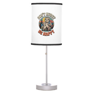 Don't Hurry, Be Happy Sloth Hiking Team Table Lamp