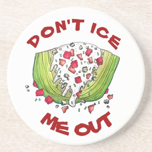 DONT ICE ME OUT Funny Iceberg Lettuce Wedge Salad Coaster