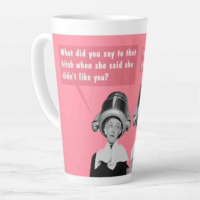 Don't join my fan club, then latte mug (Left Angle)