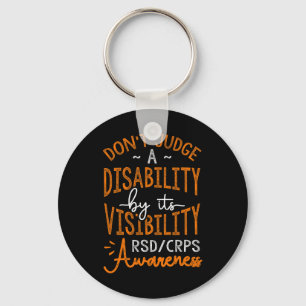 Don't Judge A Disability Rsd Crps Awareness Keychain