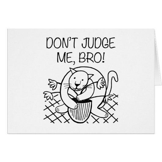Don't Judge Me Bro Cards (Front Horizontal)