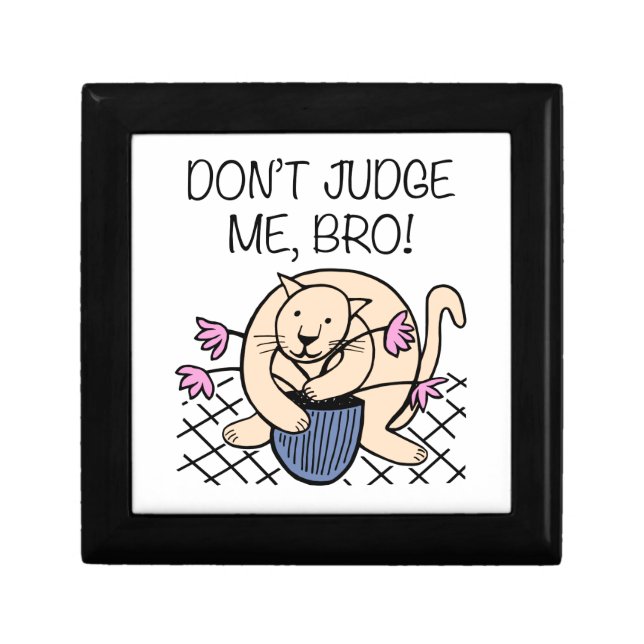 Don't Judge Me Bro Cat Cartoon Gift Box (Front)