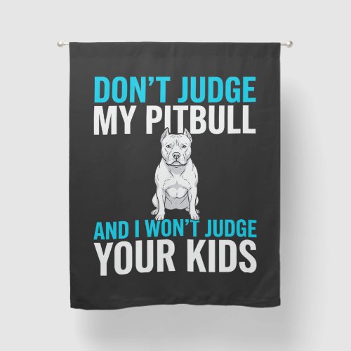 Don't Judge My Pitbull Funny Dog Blackout Curtains