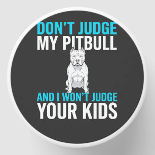 Don't Judge My Pitbull Funny Dog Mini Candle Favors
