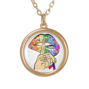 Don't Judge What You Dont Understand LGBTQIA Pride Gold Plated Necklace