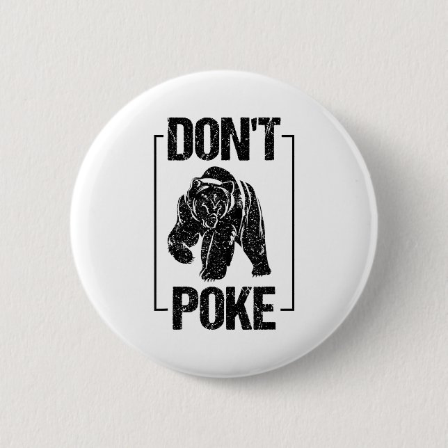 Don't Ke Funny Bear _ Cute Superhero Bear Usa Gift Button (Front)