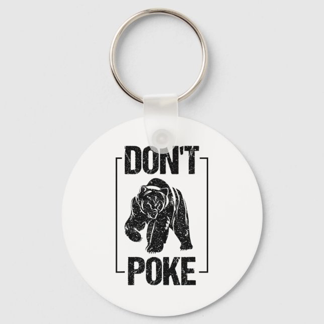 Don't Ke Funny Bear _ Cute Superhero Bear Usa Gift Keychain (Front)