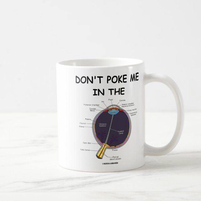 Dont Ke Me In The Eye Eye Anatomy Attitude  Coffee Mug (Right)
