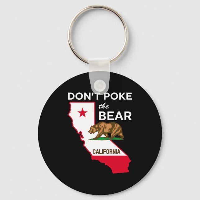 Dont Ke The Bear California Republic Design  Keychain (Front)